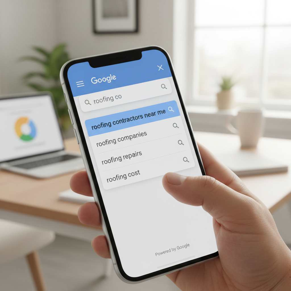 Google Suggestion for Roofing