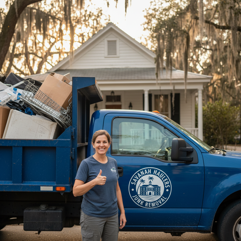 Satisfied junk removal customer from Savannah
