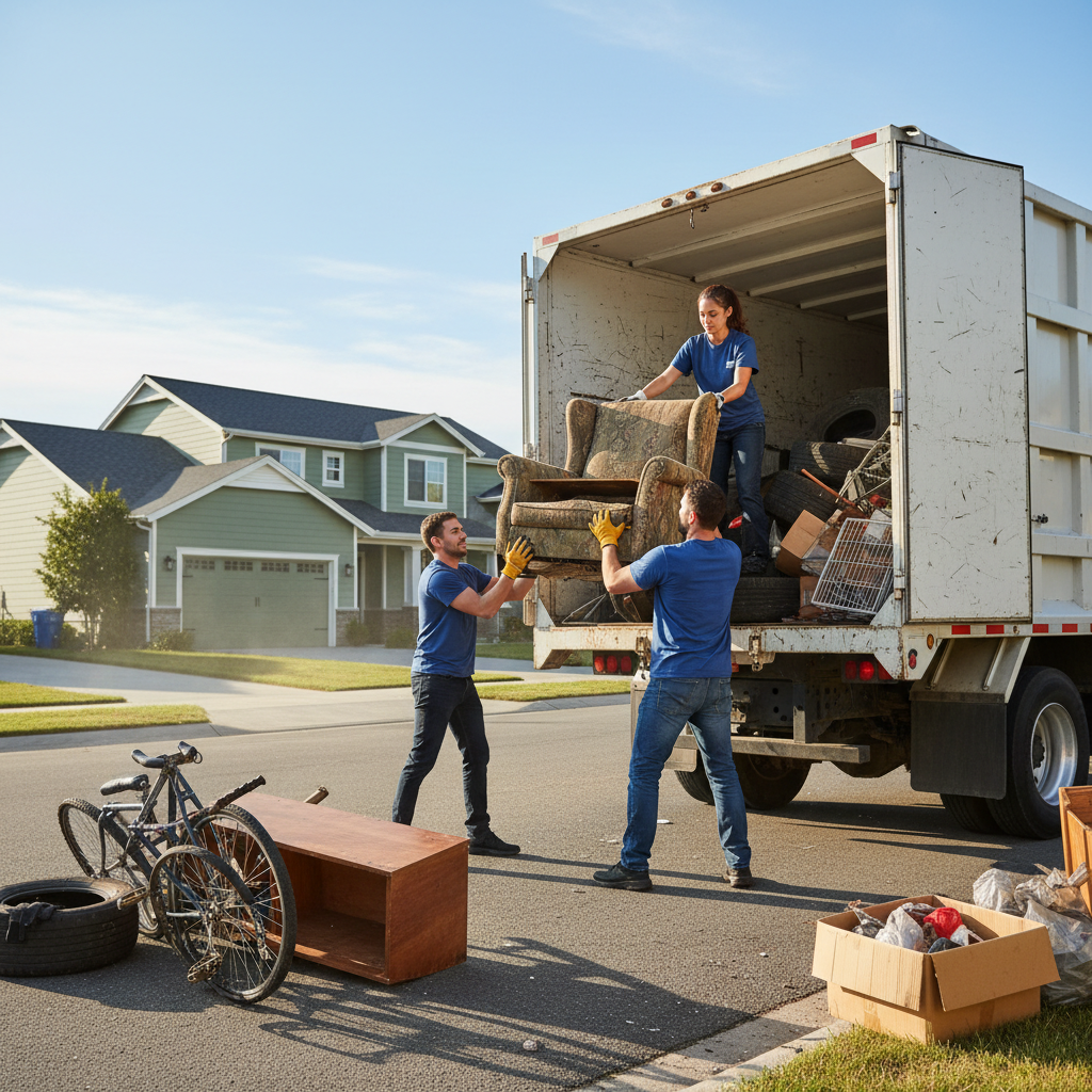 Coastal Empire Junk Removal company truck and crew serving Hinesville and Savannah