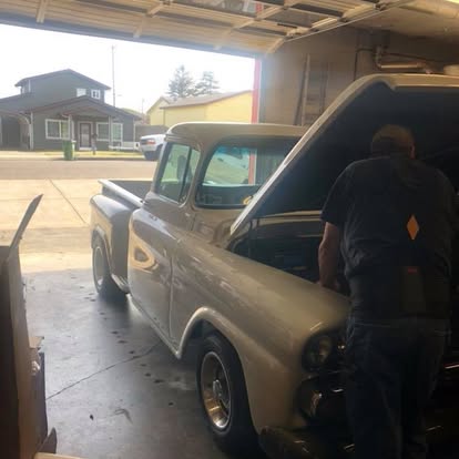 Classic Truck Work at Rusty's Big A Autoworks, Coos Bay, Oregon
