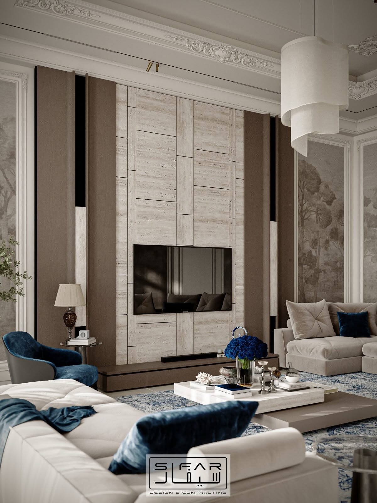 SIFAR portfolio — Blue Salon & Dining — Material Finish