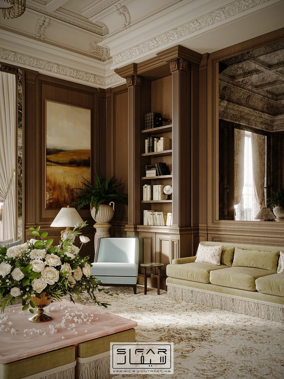 SIFAR portfolio — Private Library Lounge — Alternate View
