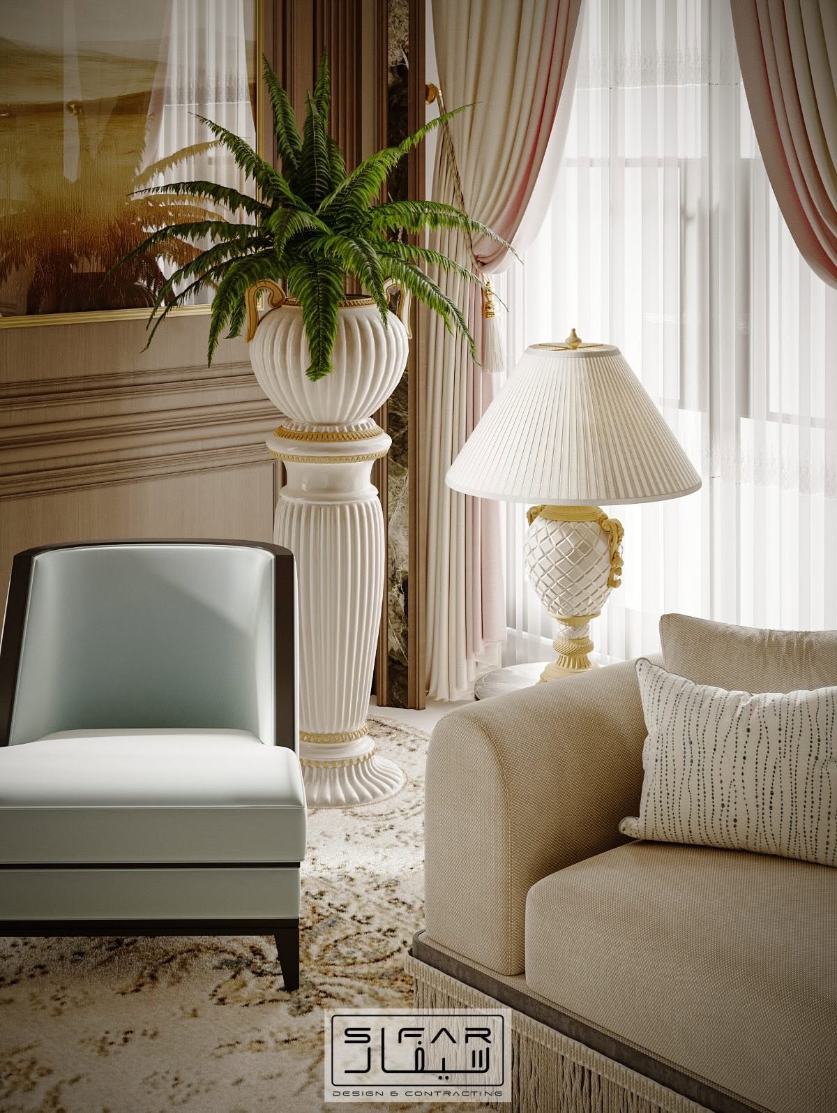 SIFAR portfolio — Private Library Lounge — Detail View