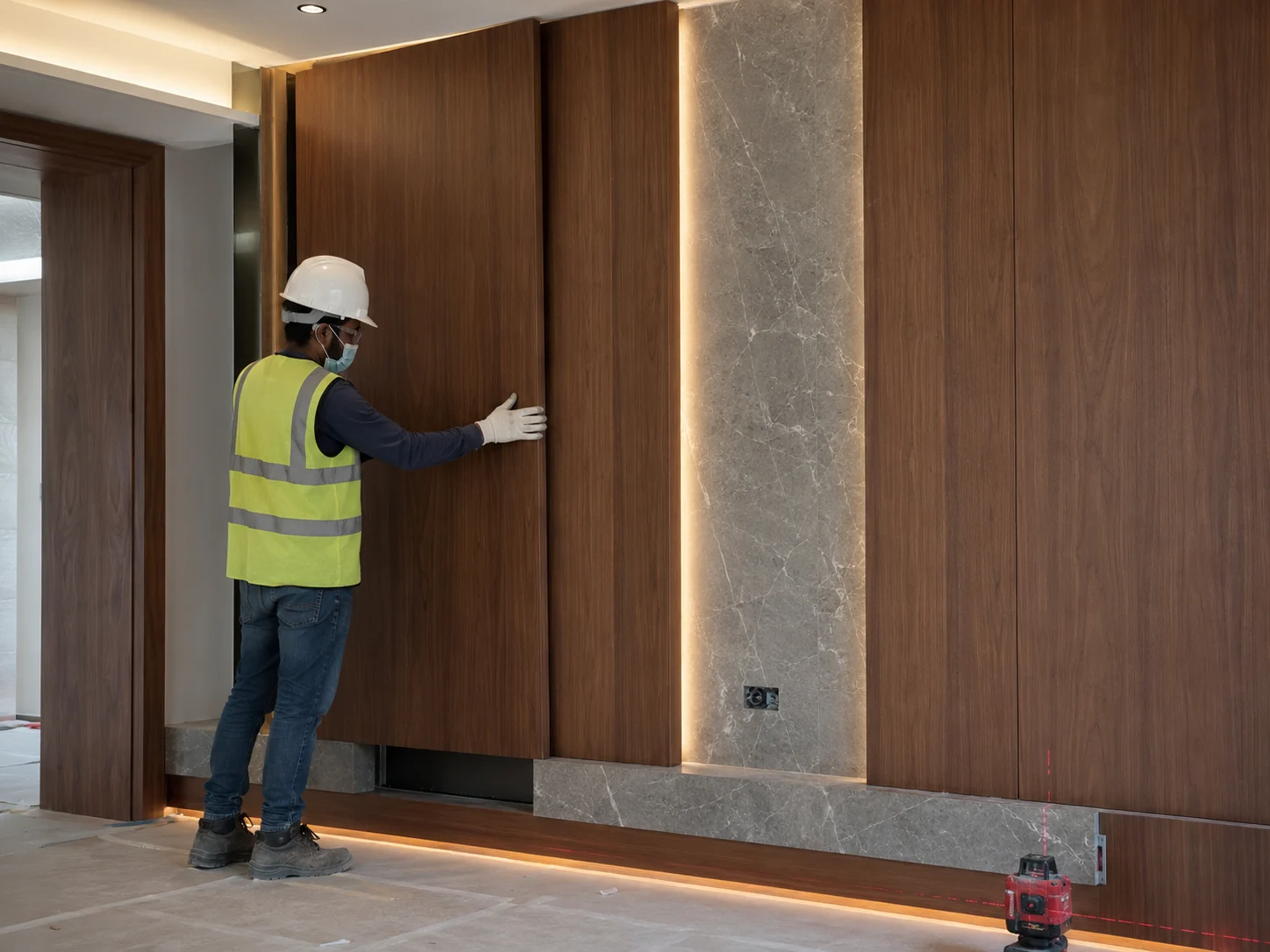 Fit-Out & Finishing service — Wall & Lighting Execution