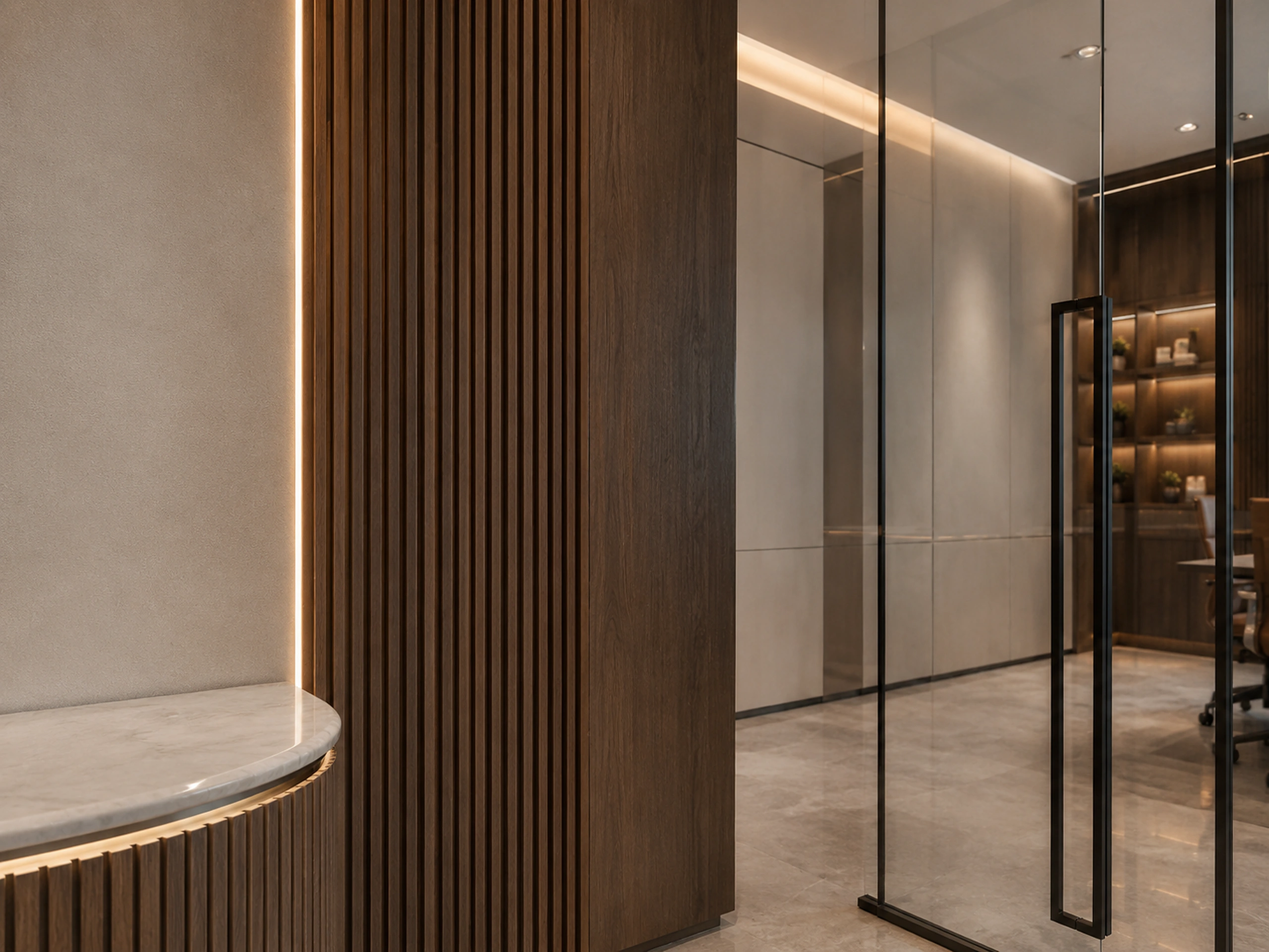 Design inspiration — Commercial Interior — Wall Detail