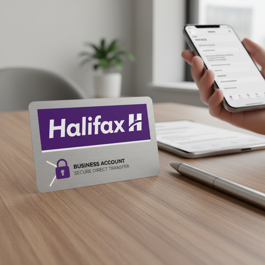 Halifax business bank logo for secure direct transfer