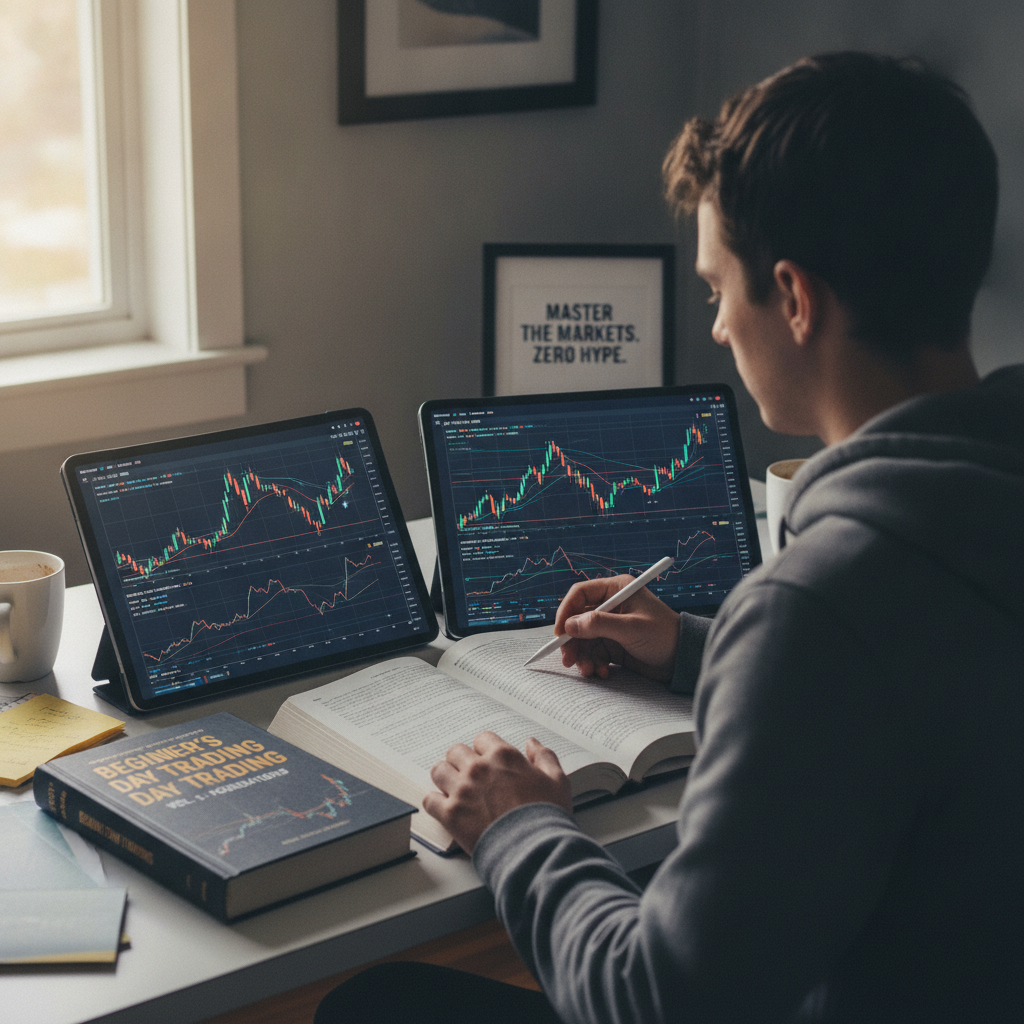 Beginner's Day Trading Volume 2 Price Action Candlesticks and Chart Patterns deep green book cover with gold candlestick accents
