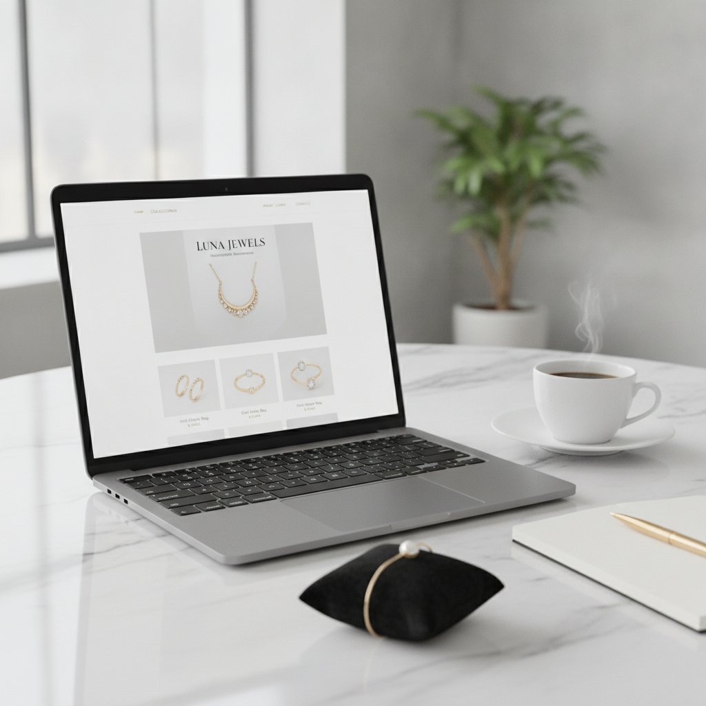 Elegant and minimalist e-commerce website for a local jewelry designer