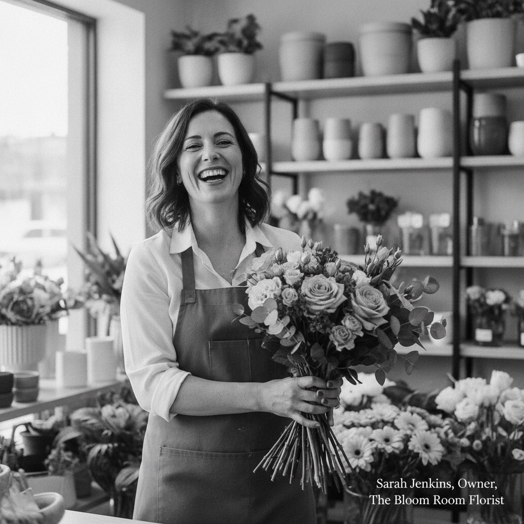 Portrait of a happy local business owner