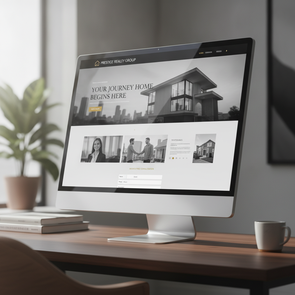Sleek and professional landing page for a local real estate agent