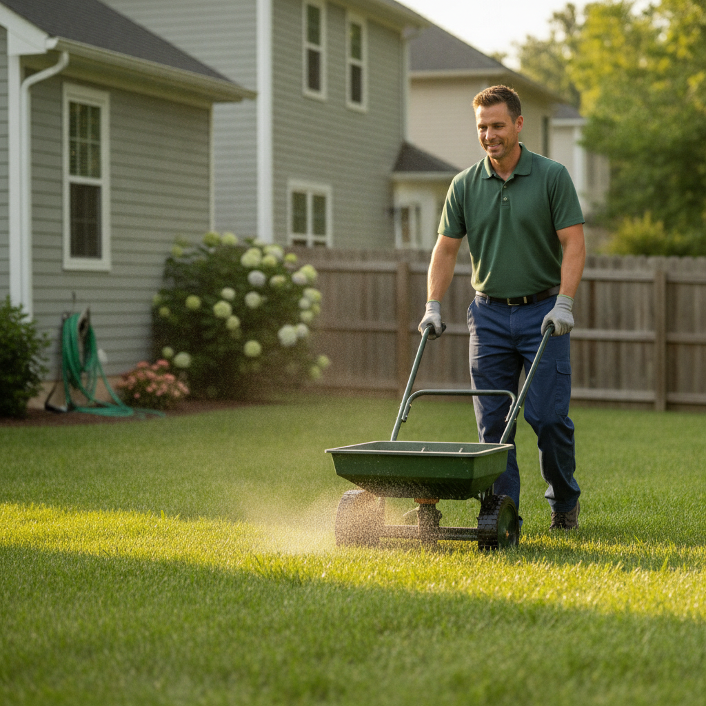 Lush thick green Bermuda and Zoysia grass lawn expertly maintained by Mr. Turf specialists in North Alabama