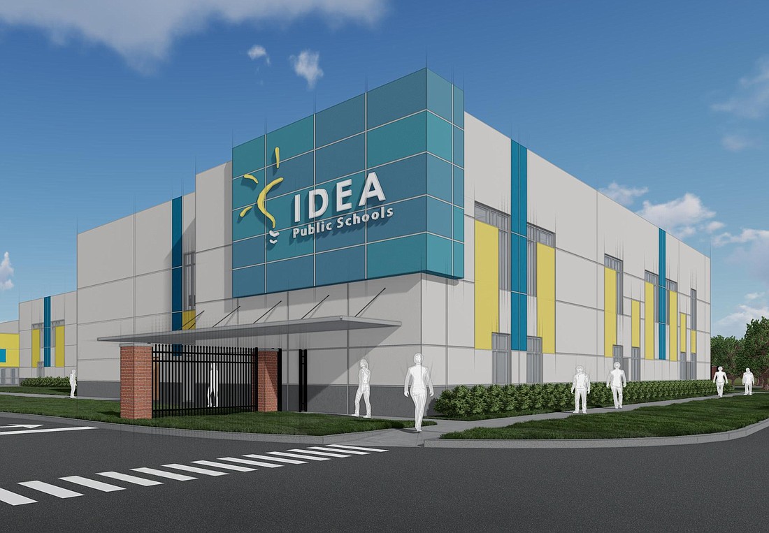 Smaller, focused charter school building with a unique architectural style