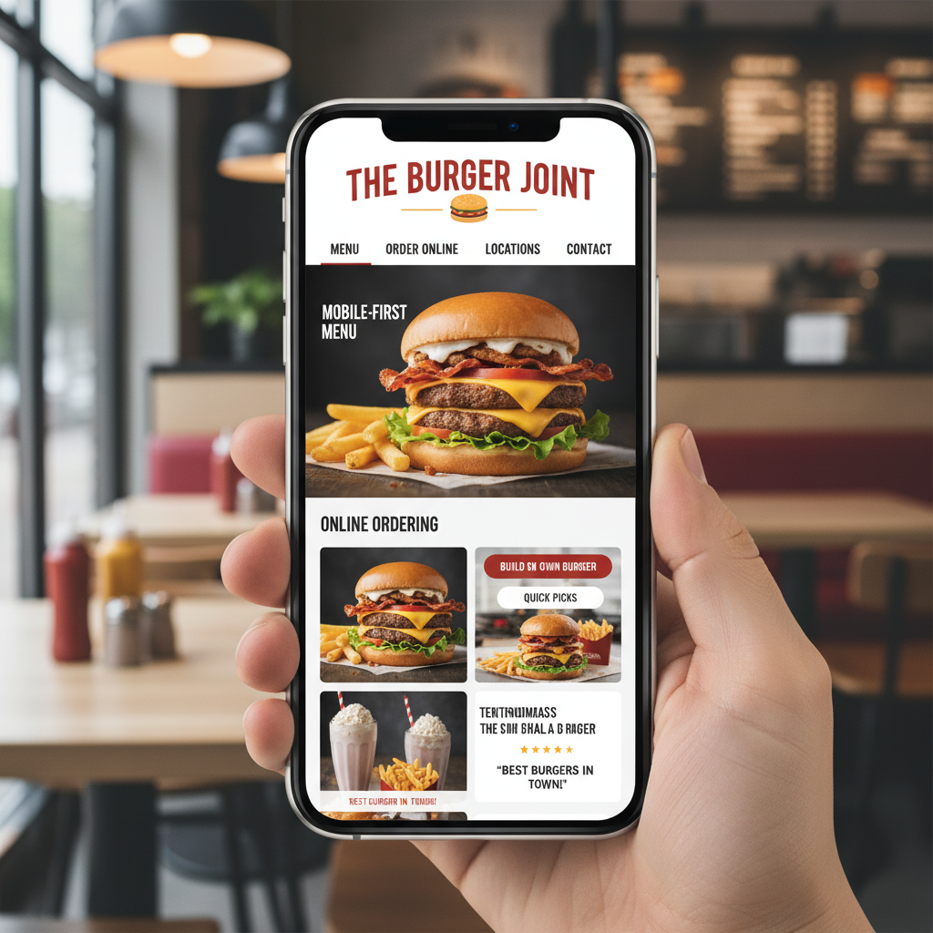 The Burger Joint Website Mockup