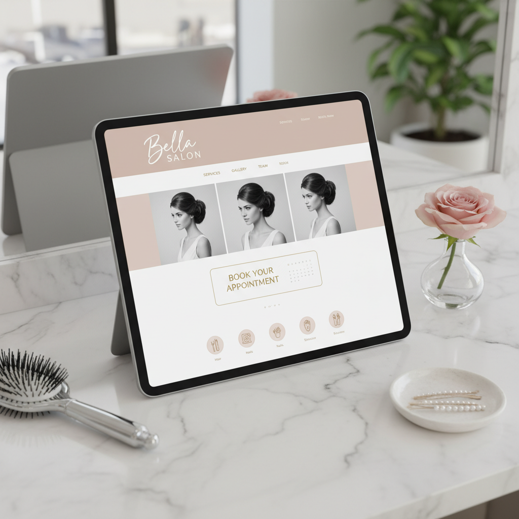 Bella Salon Website Mockup