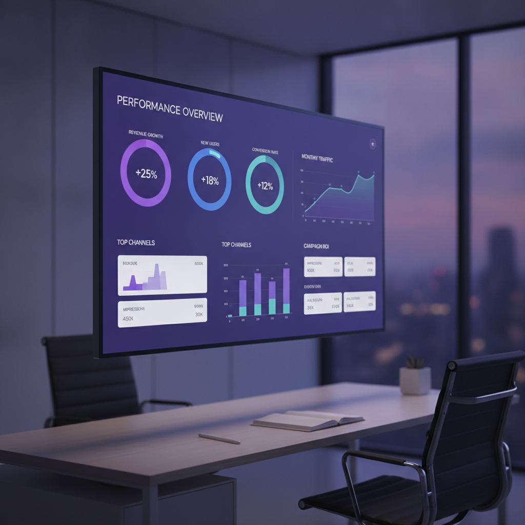 Modern analytics dashboard UI design preview with charts and metrics