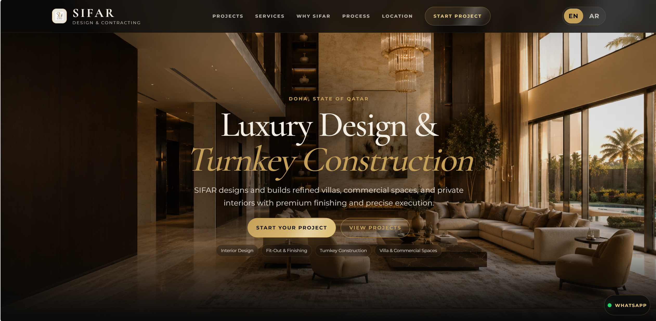 SIFAR design and contracting website placeholder