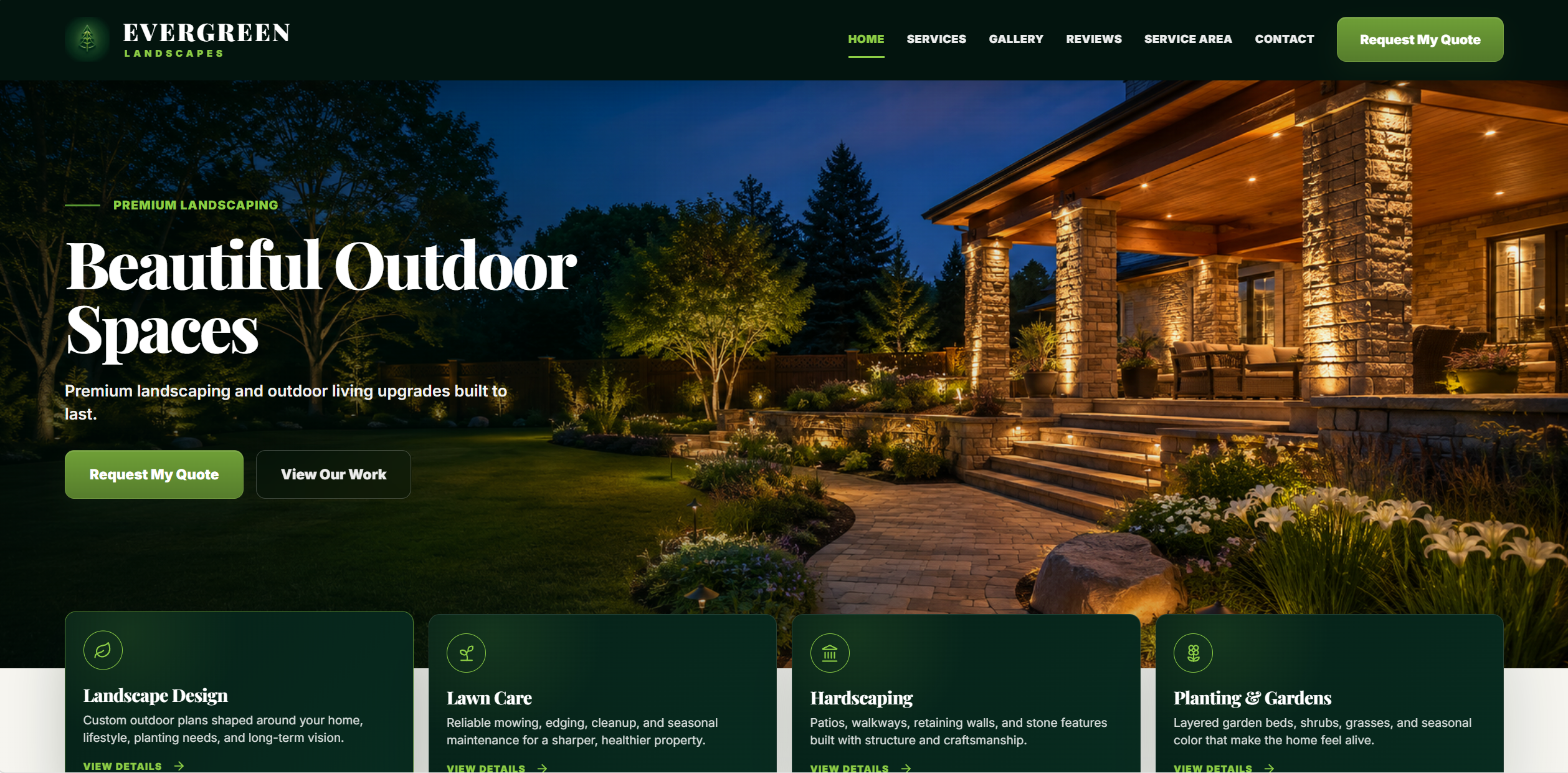 Premium local business website preview