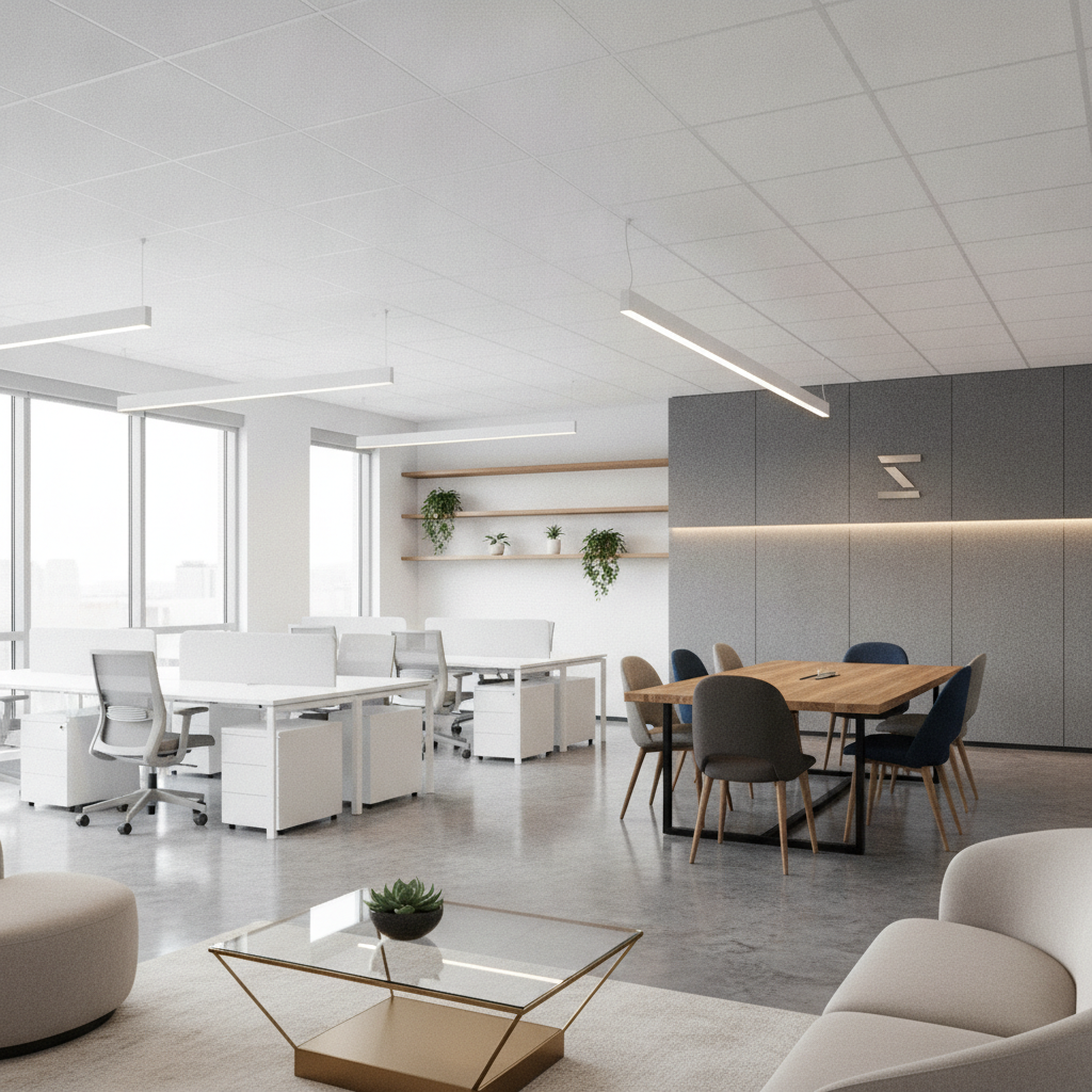 Modern commercial interior renovation completed by 5XP Construction