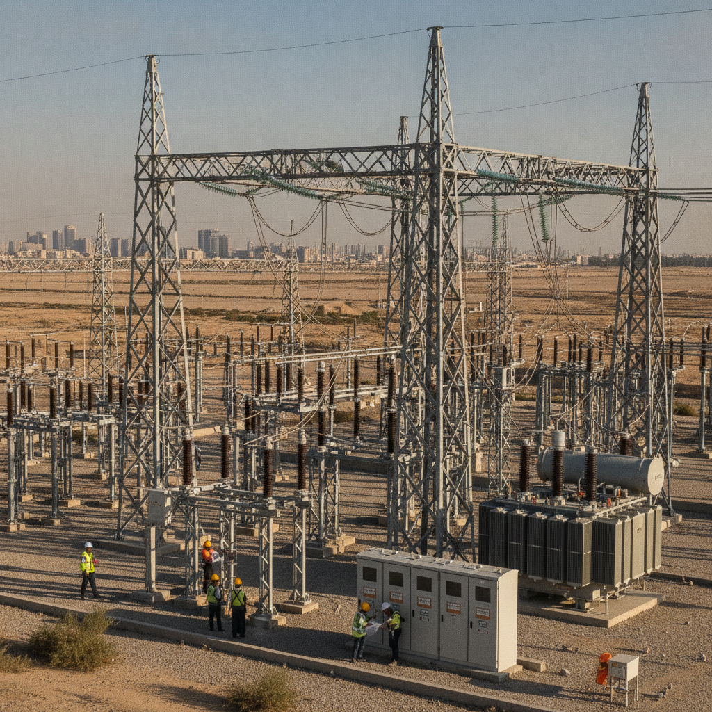 Commercial electrical grid and high-voltage wiring project completed in Iraq