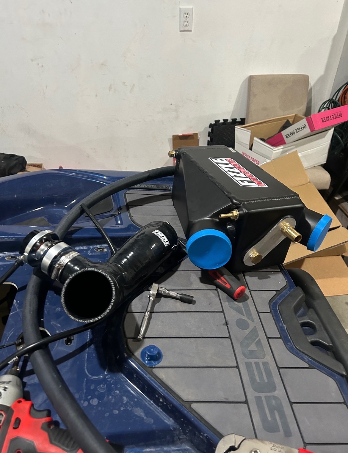 High-performance parts being installed during a PWC upgrade.