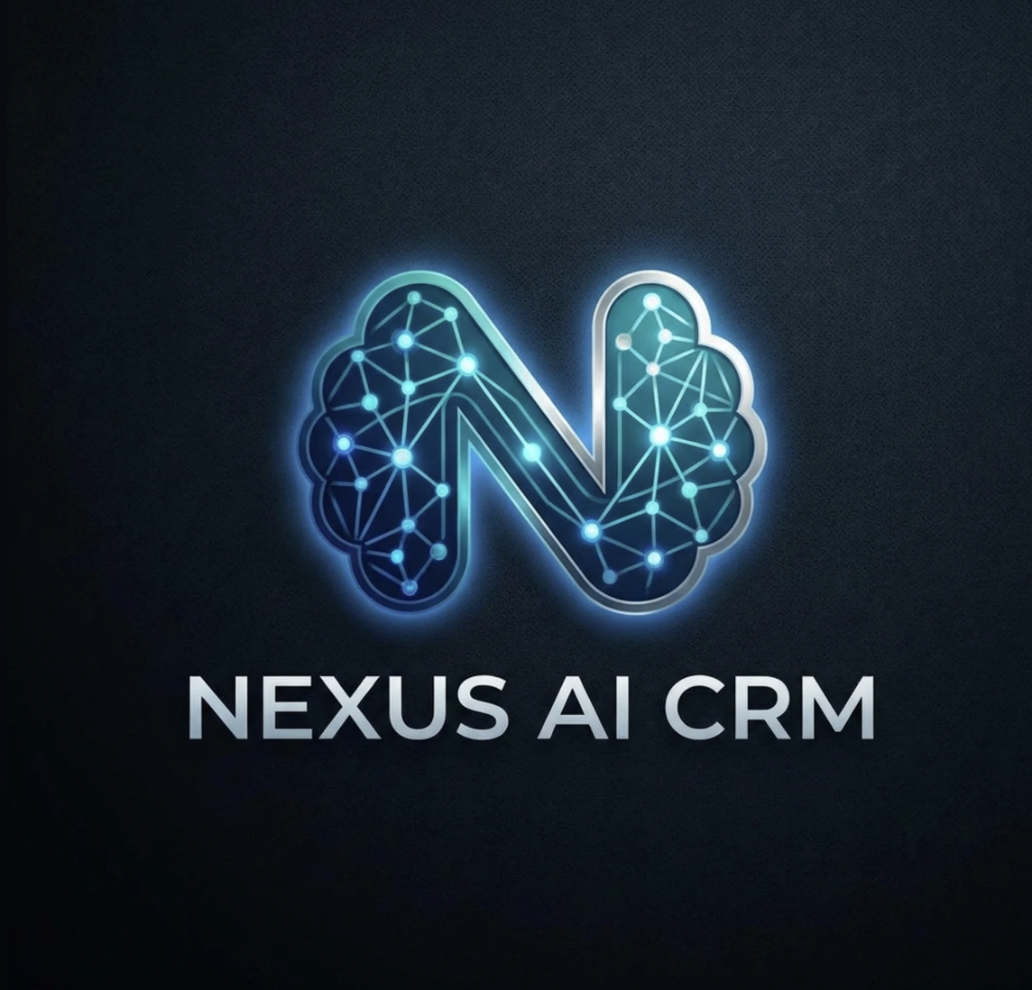 A futuristic 3D render of interconnected glowing nodes representing various communication channels like email, social media, and SMS flowing into a central AI core.