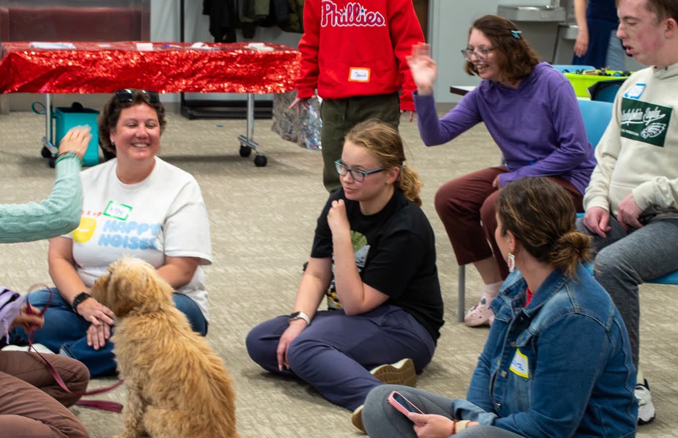 Gracie therapy dog visit