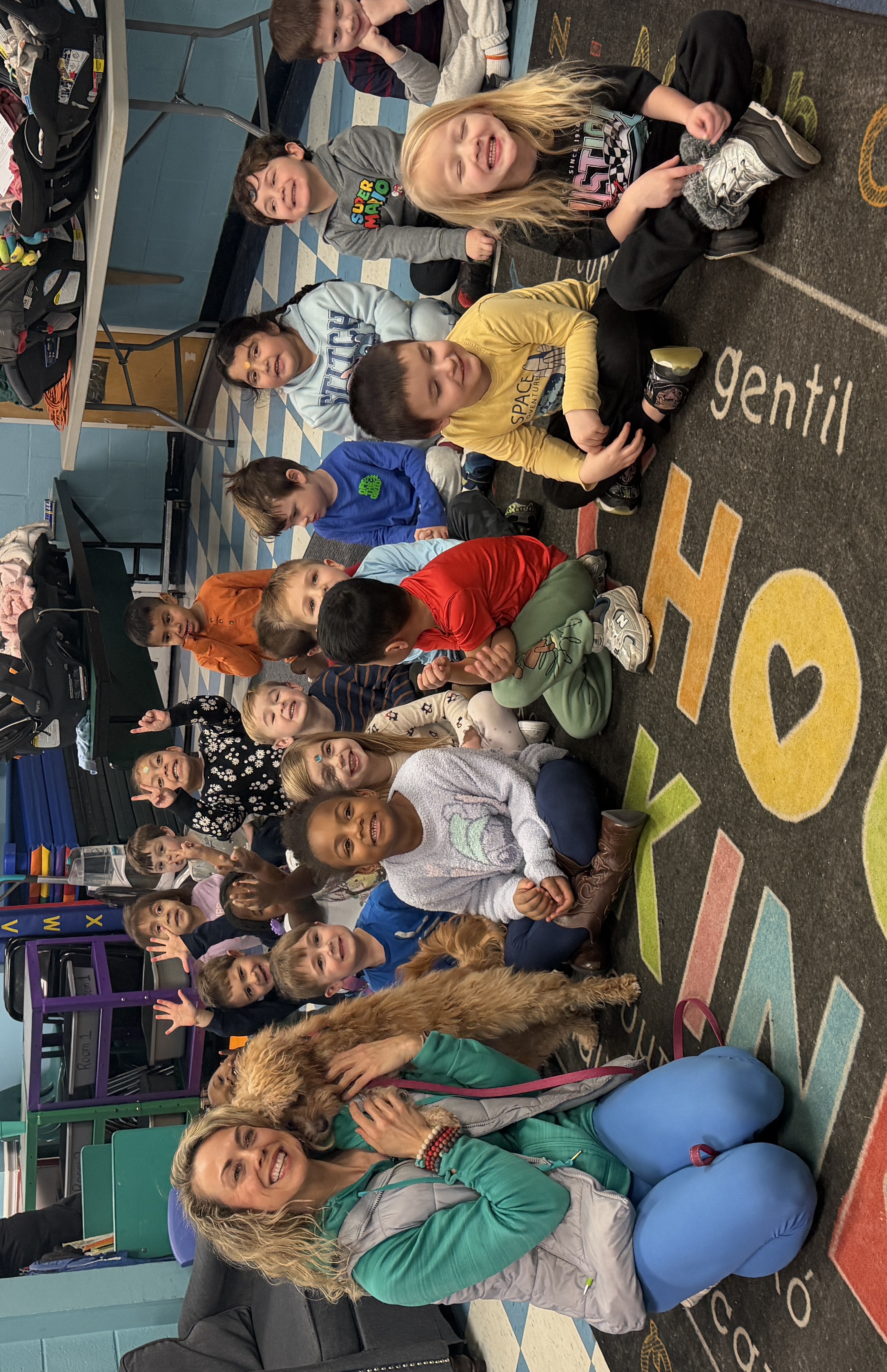 Gracie therapy dog visit