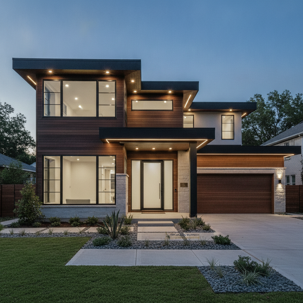 Modern high-end home renovation and exterior remodeling project by Orlando's Business Improvements LLC in Wyoming MI