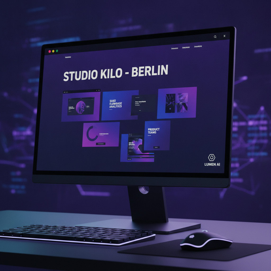 Custom-built creative agency portfolio site with editorial bold typography and asymmetric layout
