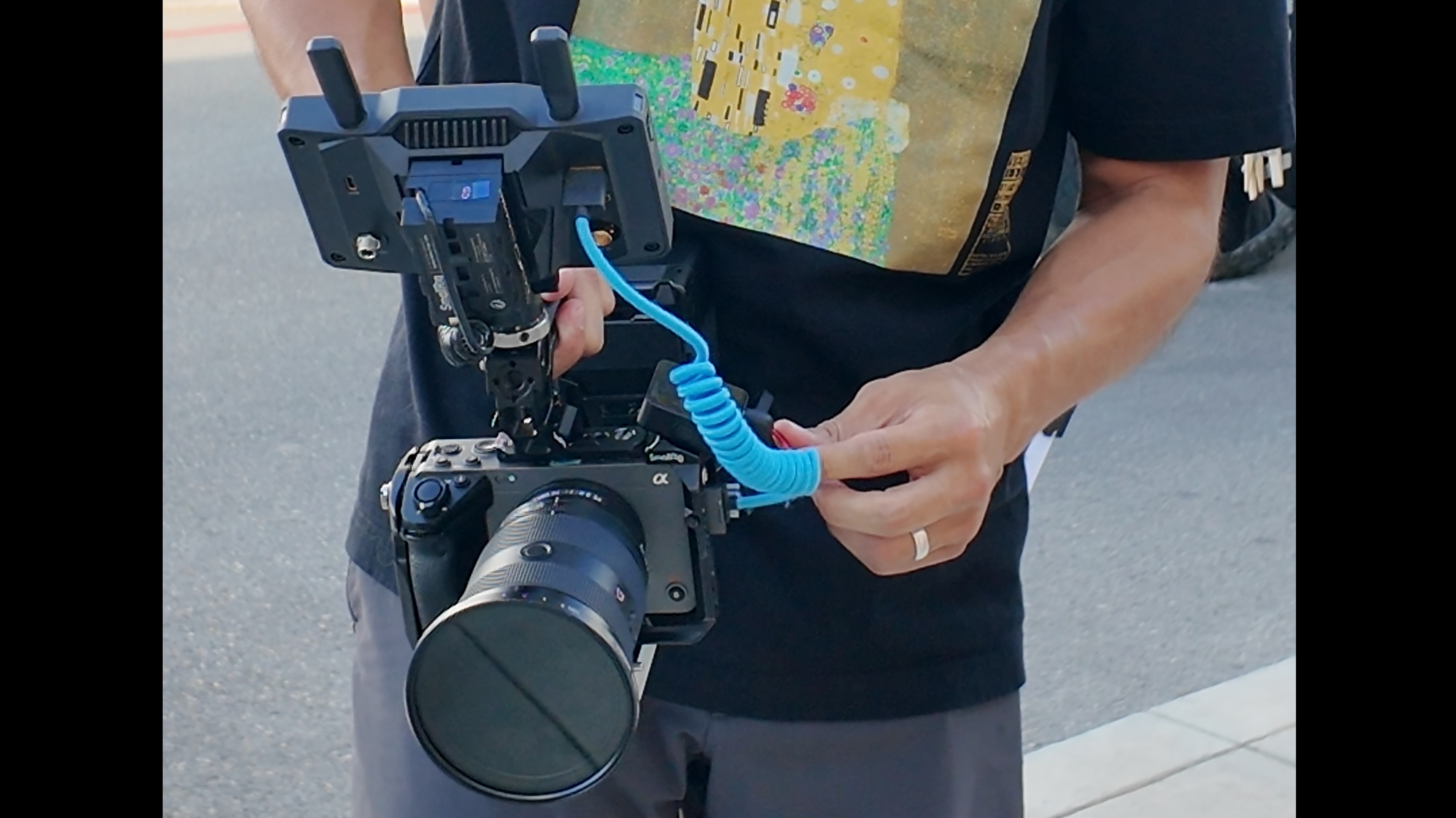 Diverse team of Texas filmmakers and crew members collaborating on set