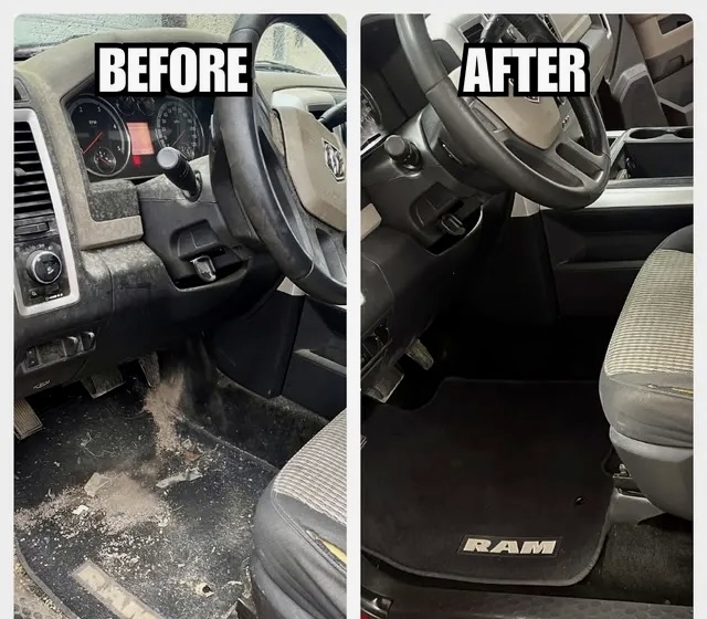 Conditioned leather seat