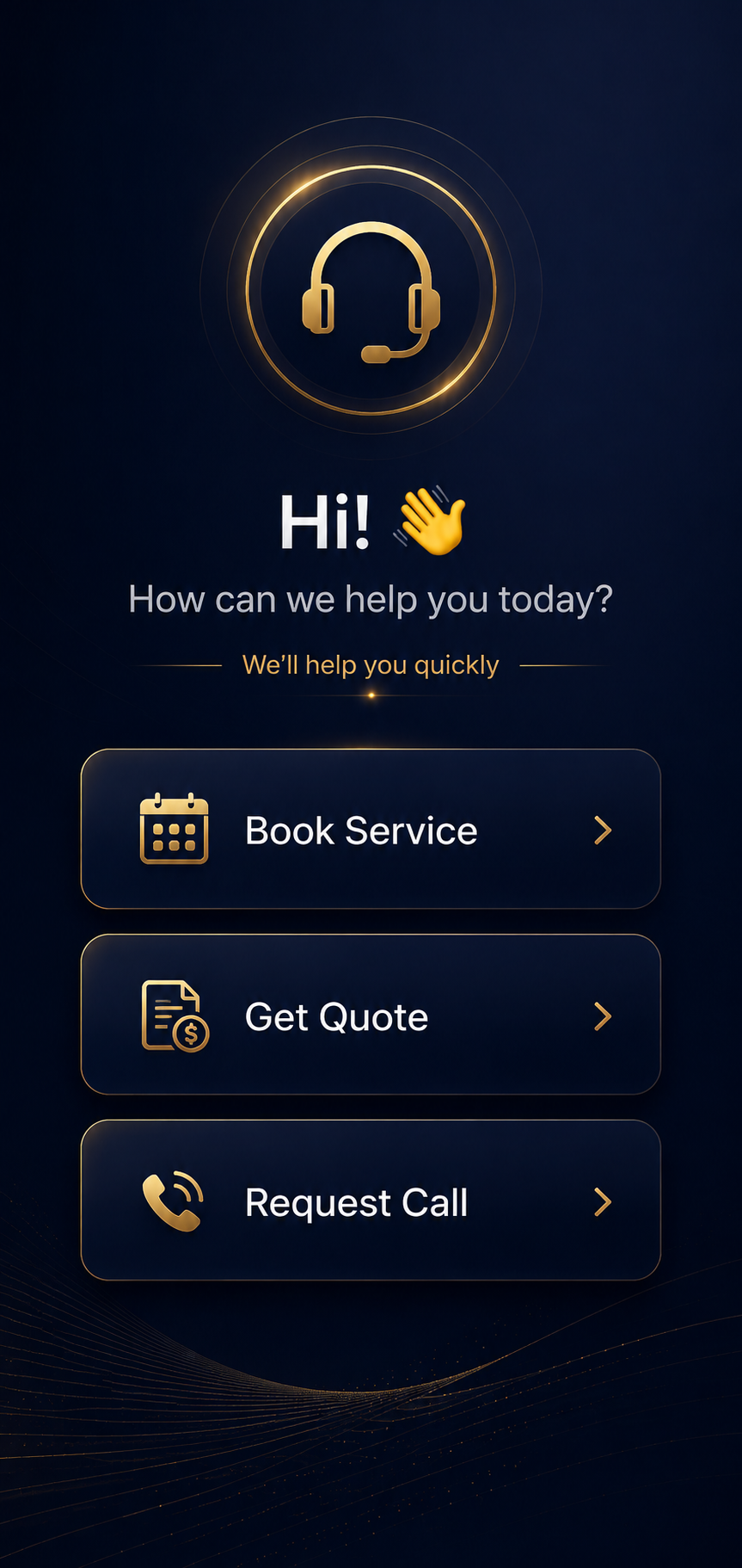 AI receptionist preview phone interface