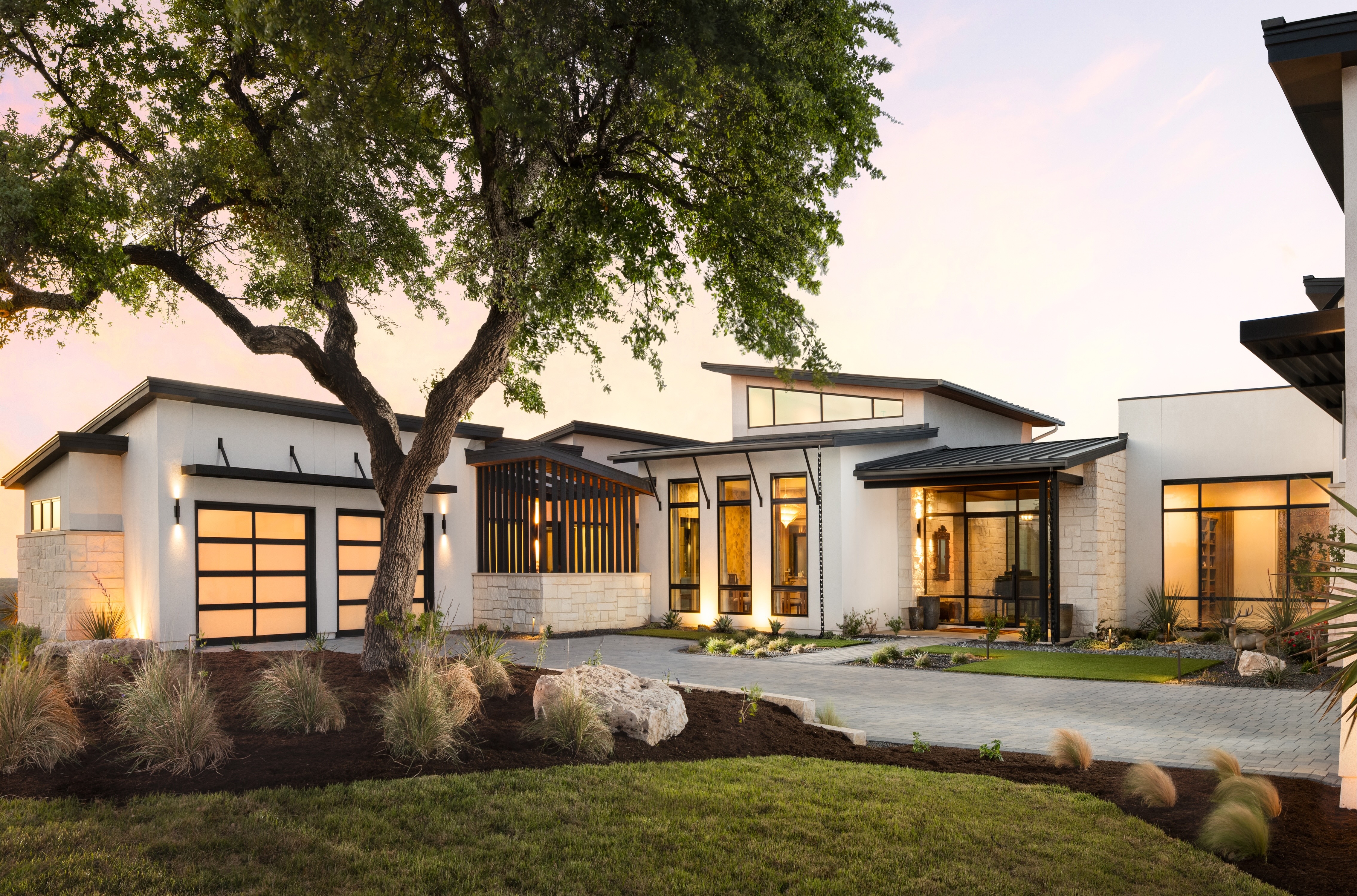 Modern contemporary home nestled in the Texas Hill Country near San Antonio