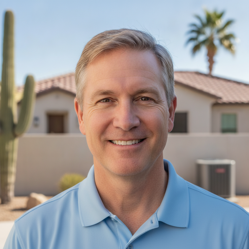 Portrait of a happy customer in Scottsdale Arizona