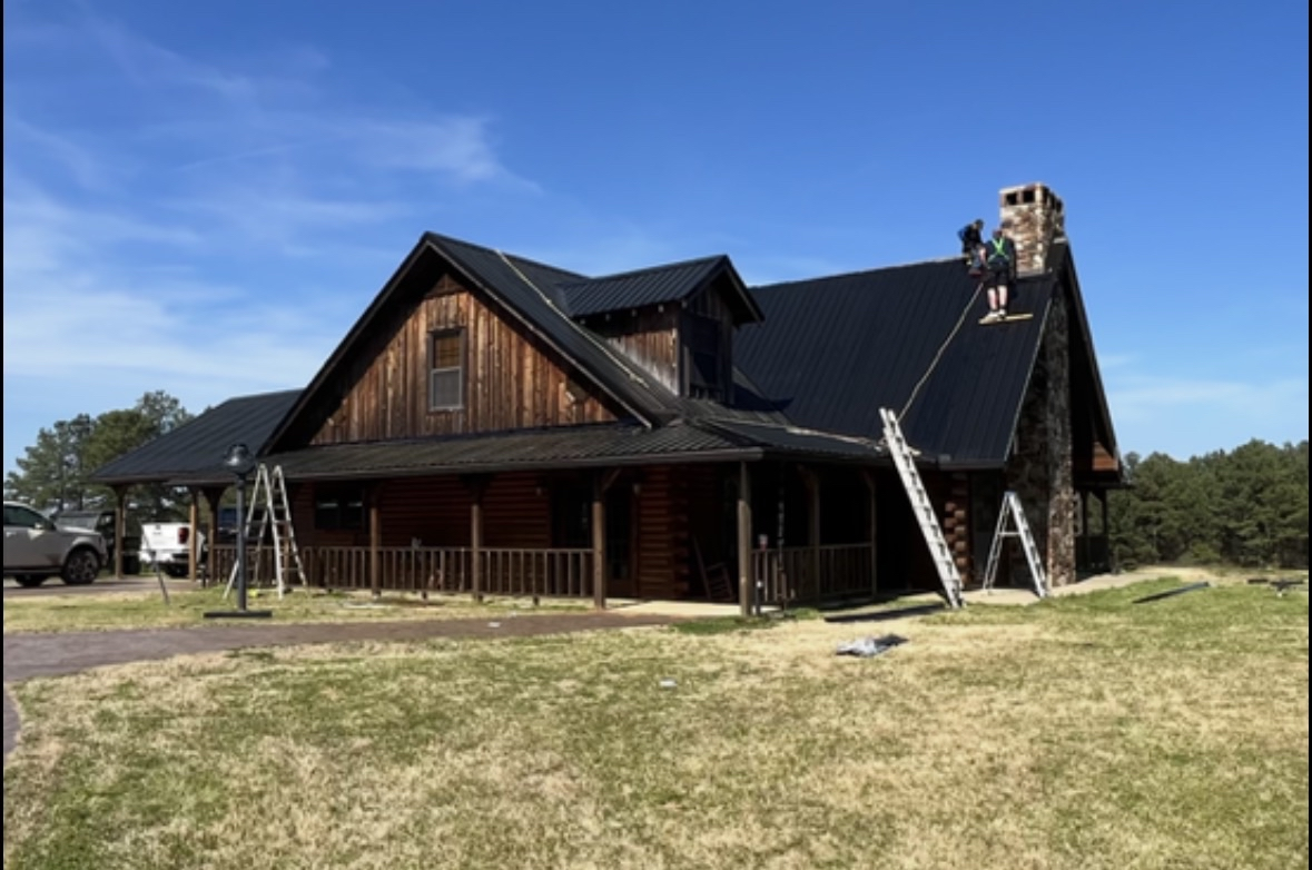 Brown's Home Improvement roofing crew at work
