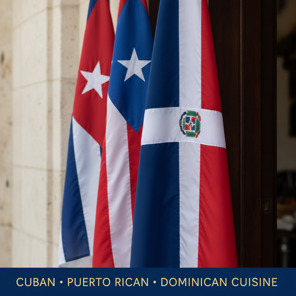 Chef carefully plating a traditional Puerto Rican mofongo dish in a vibrant kitchen