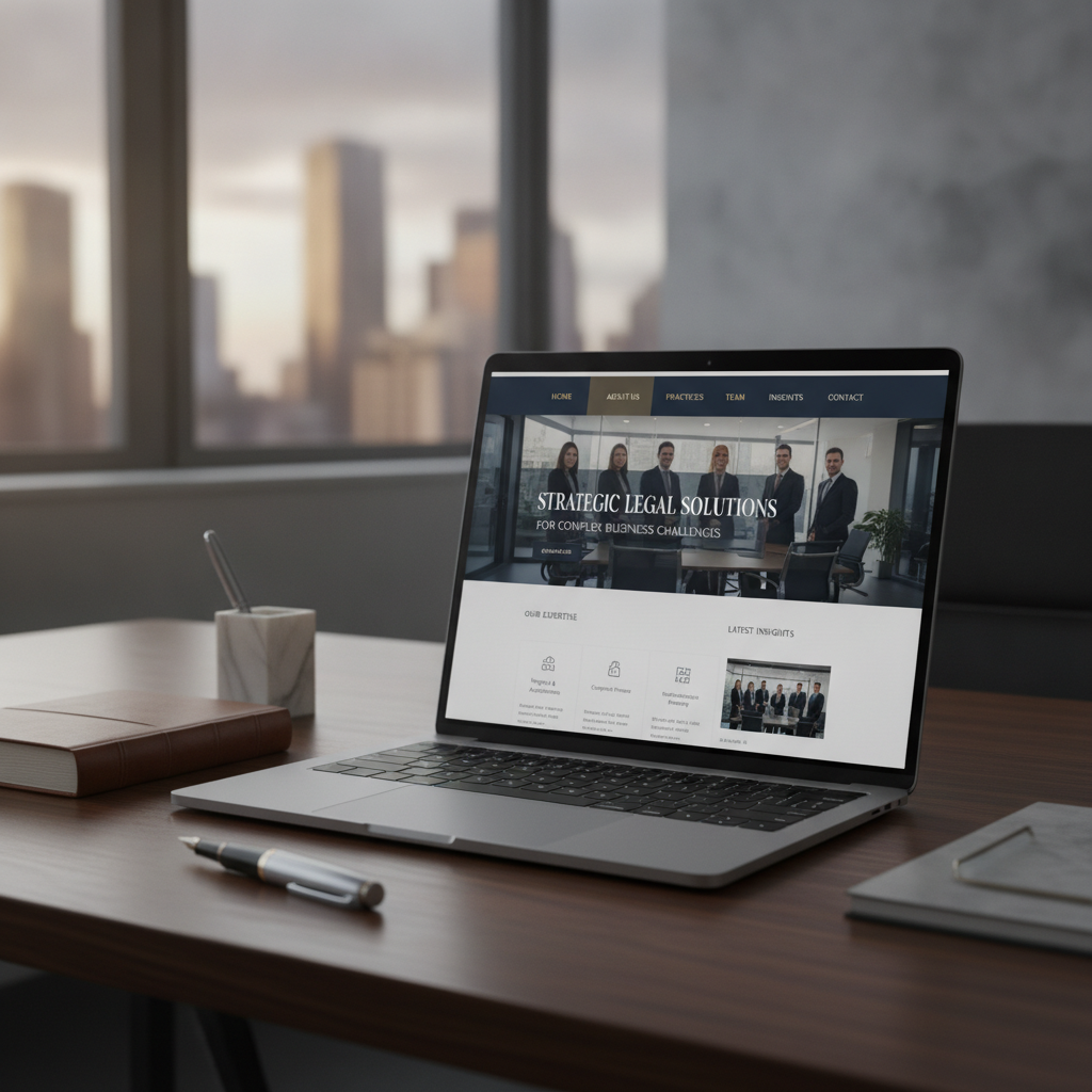 Sophisticated corporate law firm website design