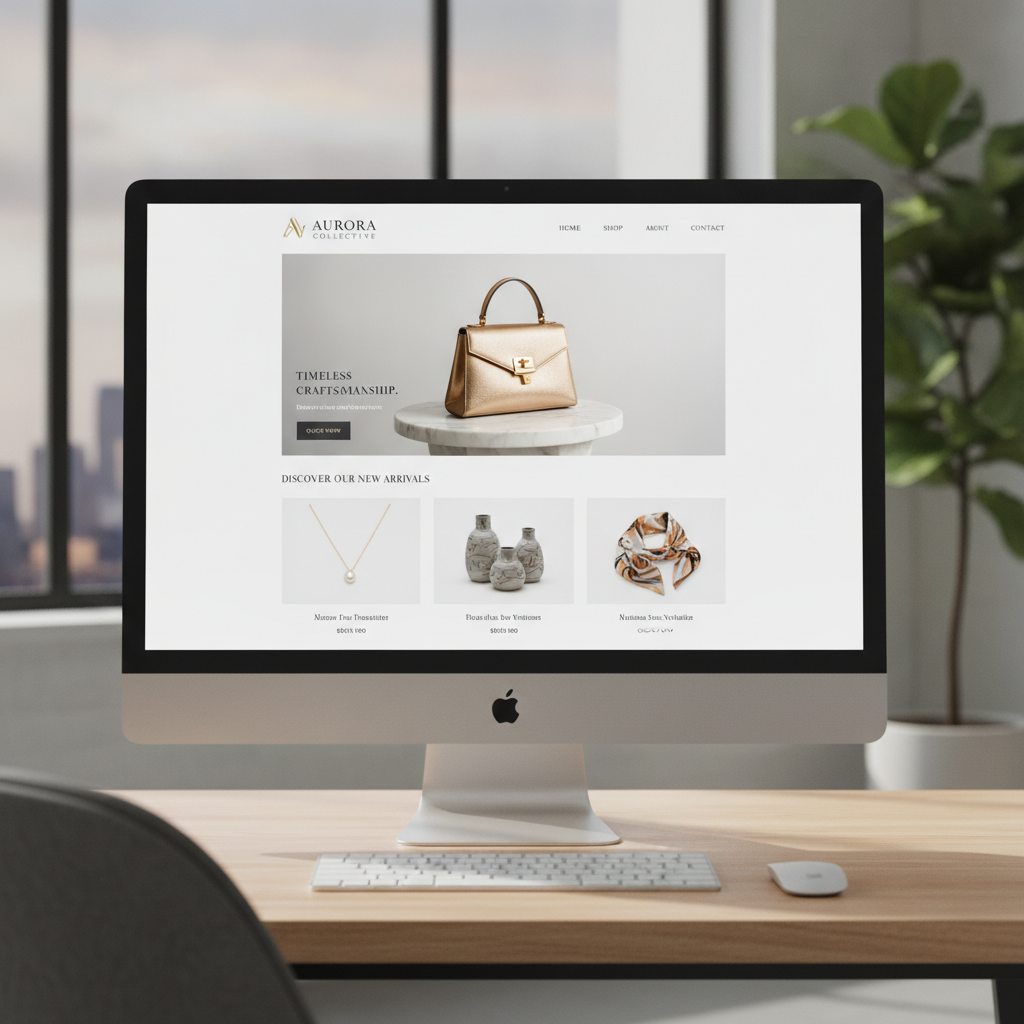 Elegant service business website design showcasing premium branding