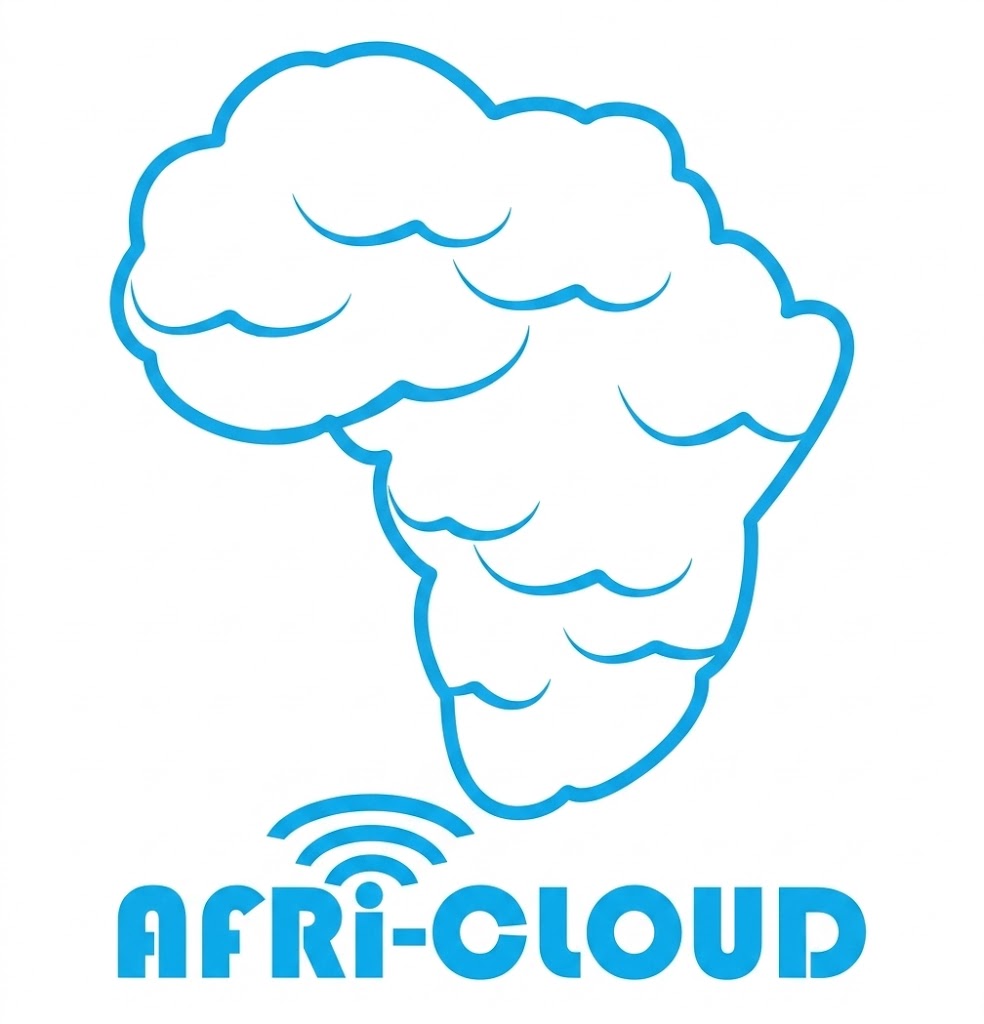 Afri-Cloud Africa-shaped cloud logo