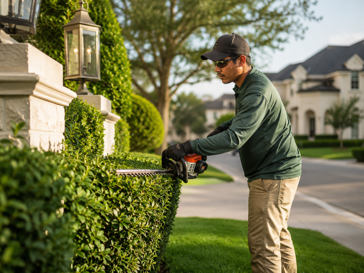 Leaf cleanup from lawn and garden bed