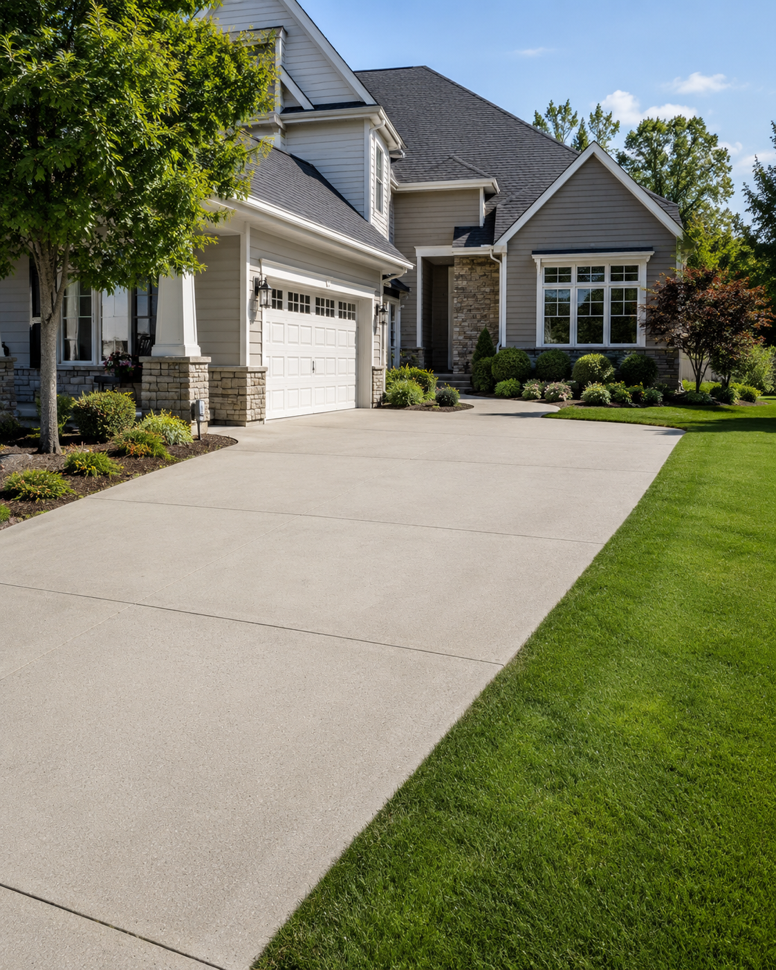 Clean driveway after blow-off