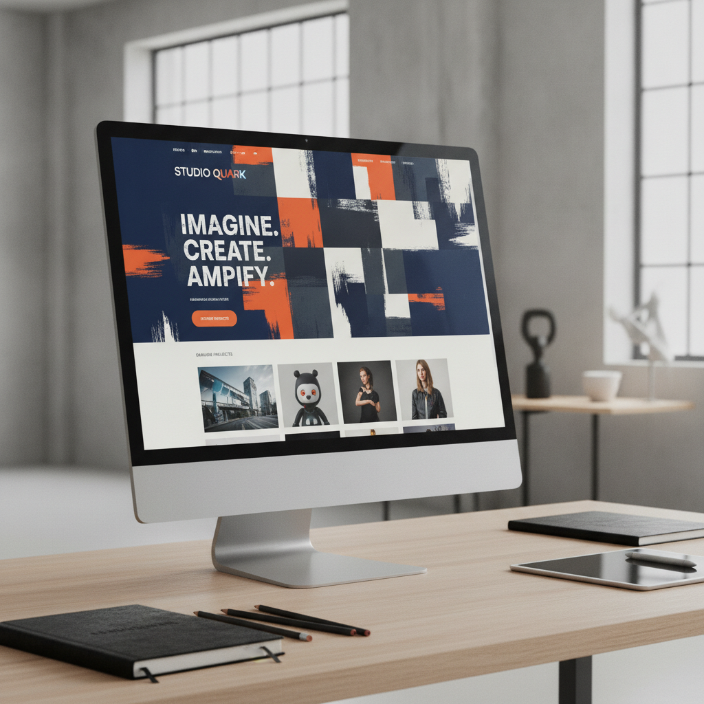 Bold and artistic portfolio website for a creative agency