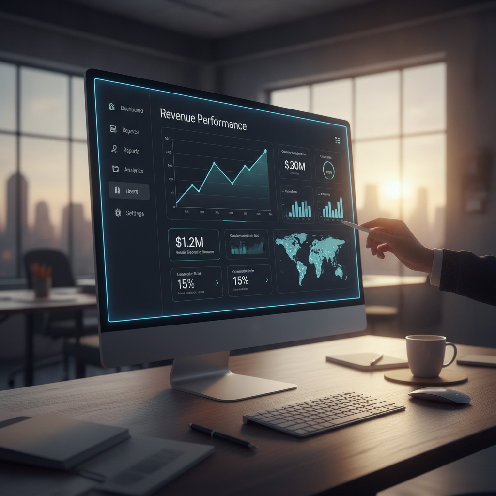 Sleek user interface for a modern SaaS analytics dashboard