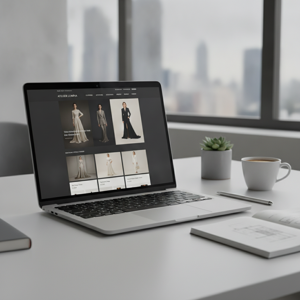 Elegant e-commerce website for a luxury fashion brand