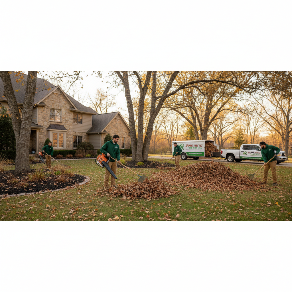 Spinning Lawn Care Team