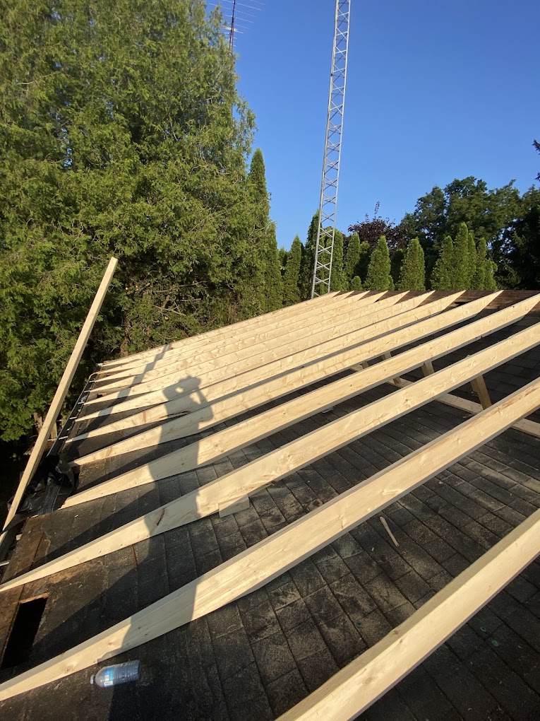 Professional contractor working on a custom home renovation in Norfolk, Ontario