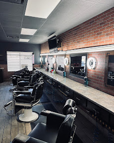 Clean and modern interior of Texas Edge Barbershop in El Paso