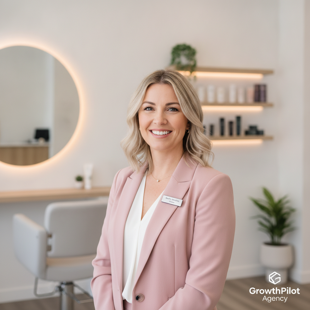 Portrait of a smiling female beauty salon owner in Auckland