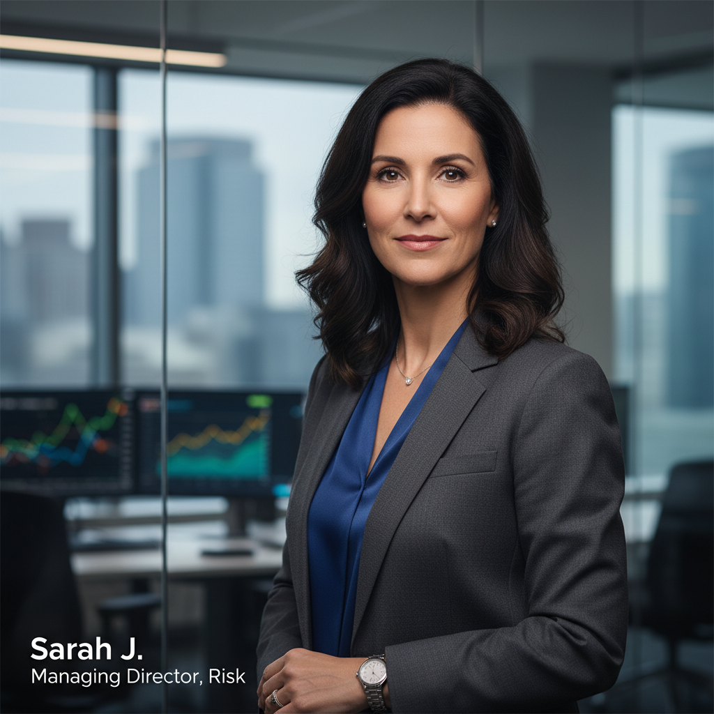 Professional headshot of a Managing Director of Risk at a Tier 1 Investment Bank