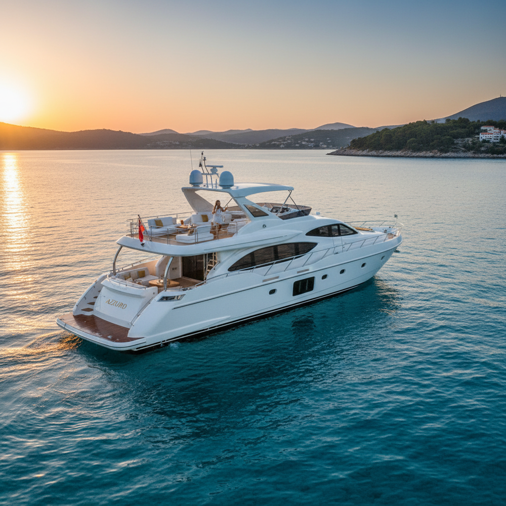 Luxury Yacht at Sea